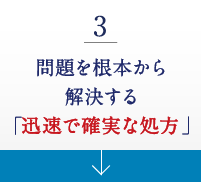 3.問題を根本から解決する「迅速で確実な処方」