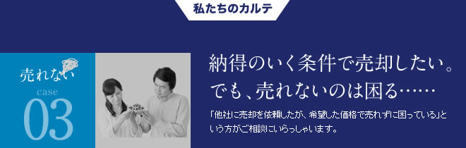 売れない03納得のいく条件で売却したい。でも、売れないのは困る・・・